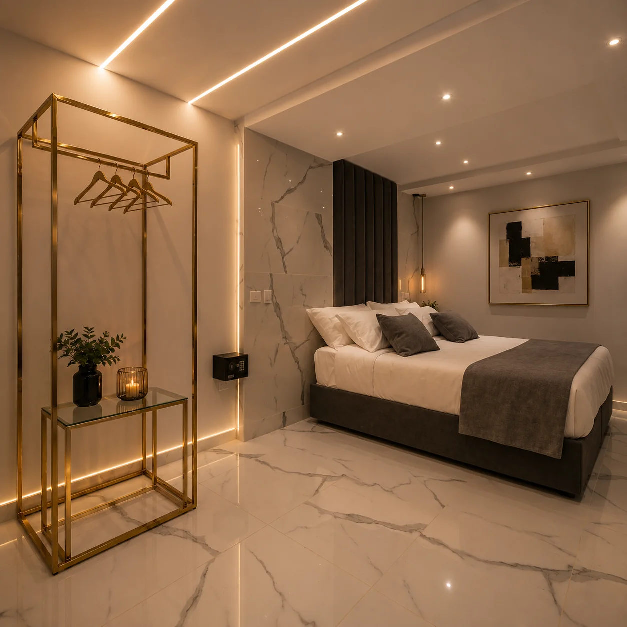 Lower Pool Duplex — Bedroom detail